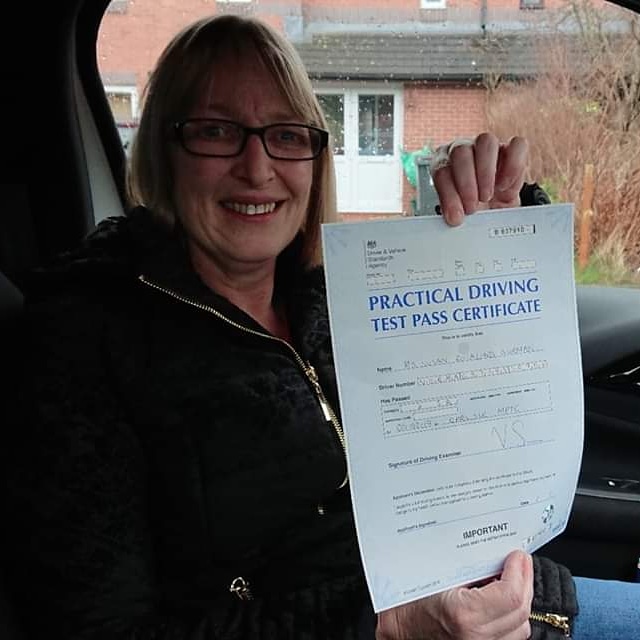 Roz Norman passed driving test. Driving lessons in Carlisle. Driving instructor Carlisle. Driving school Carlisle